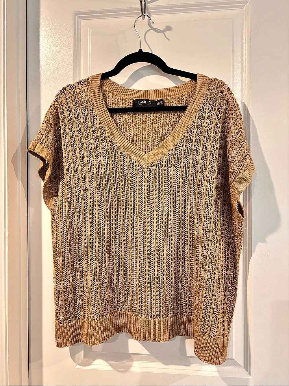 Ralph Lauren Women's Brown V-Neck Sweater